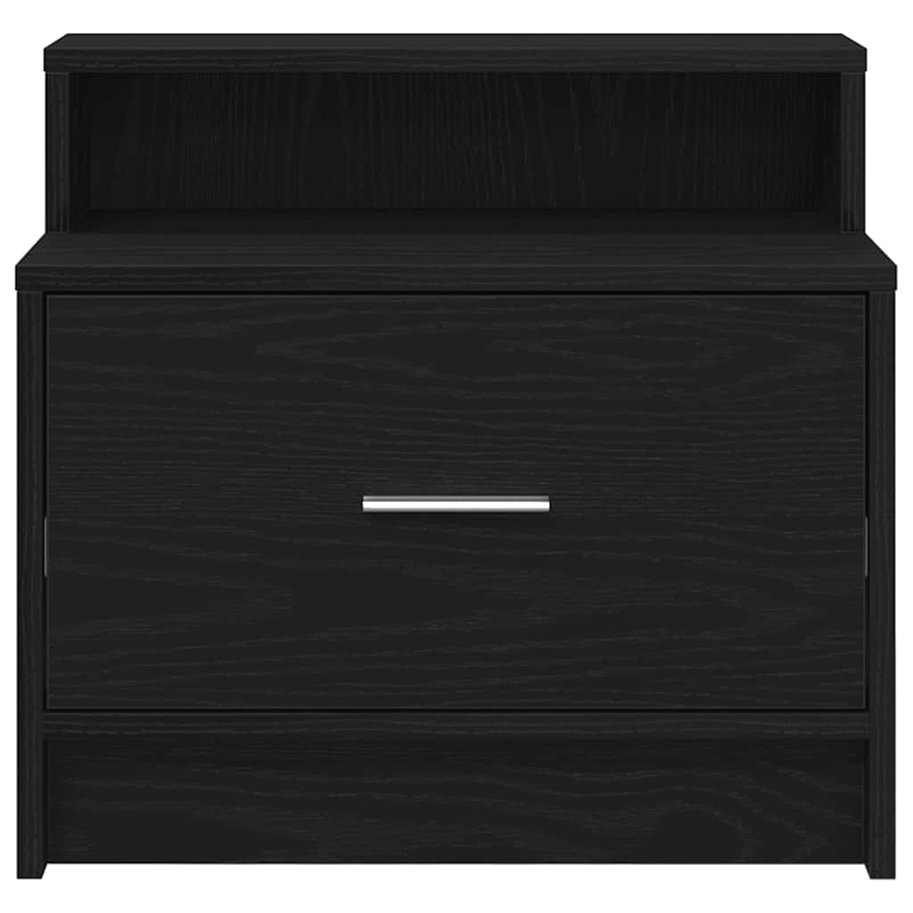 Mesas de cabeceira com gaveta 2 pcs 51x31x47 cm carvalho preto