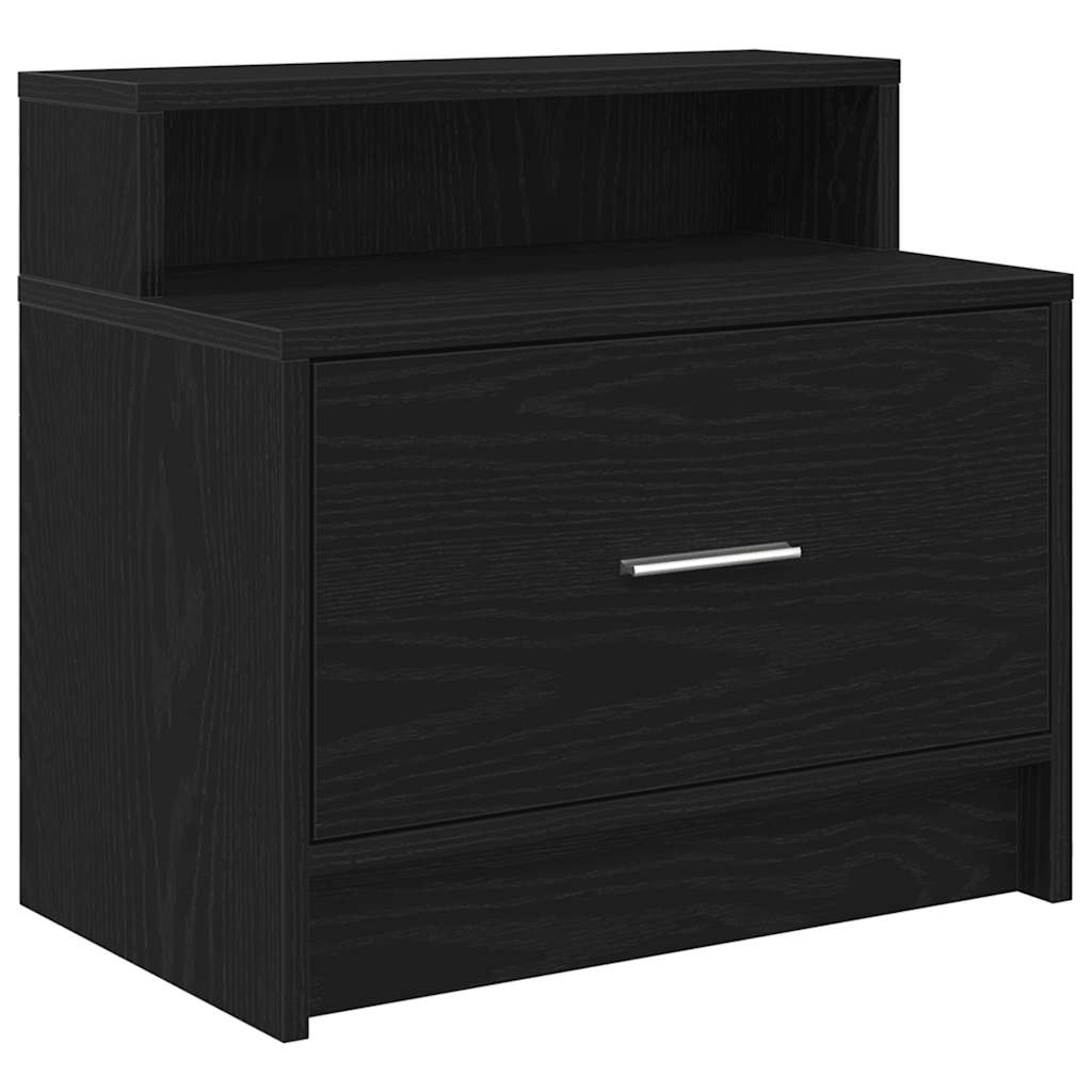 Mesas de cabeceira com gaveta 2 pcs 51x31x47 cm carvalho preto