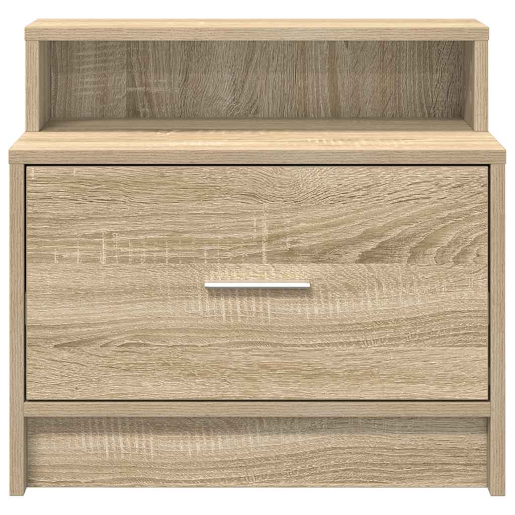 Mesa de cabeceira com gaveta 51x31x47 cm carvalho sonoma