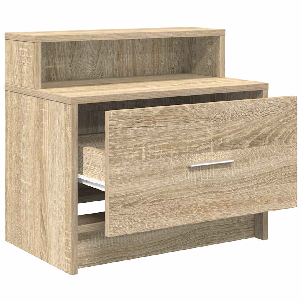 Mesa de cabeceira com gaveta 51x31x47 cm carvalho sonoma