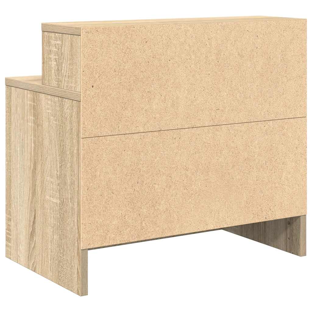 Mesa de cabeceira com gaveta 51x31x47 cm carvalho sonoma