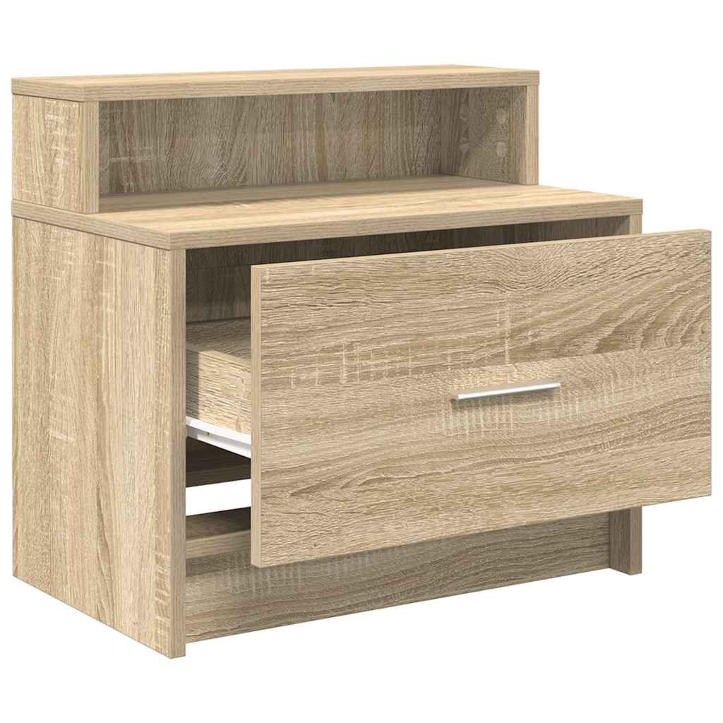 Mesas de cabeceira com gaveta 2 pcs 51x31x47 cm carvalho sonoma