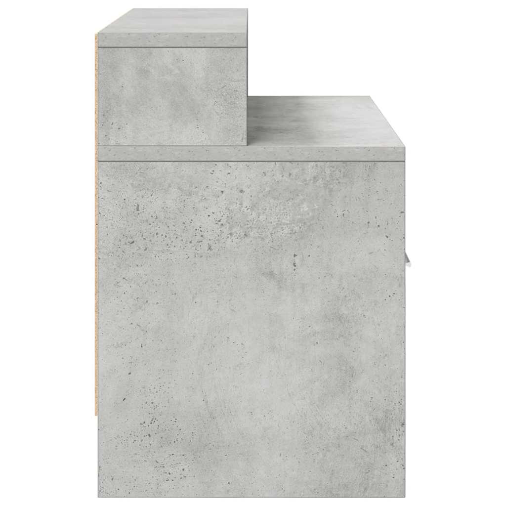 Mesas de cabeceira com gaveta 2 pcs 51x31x47cm cinzento cimento