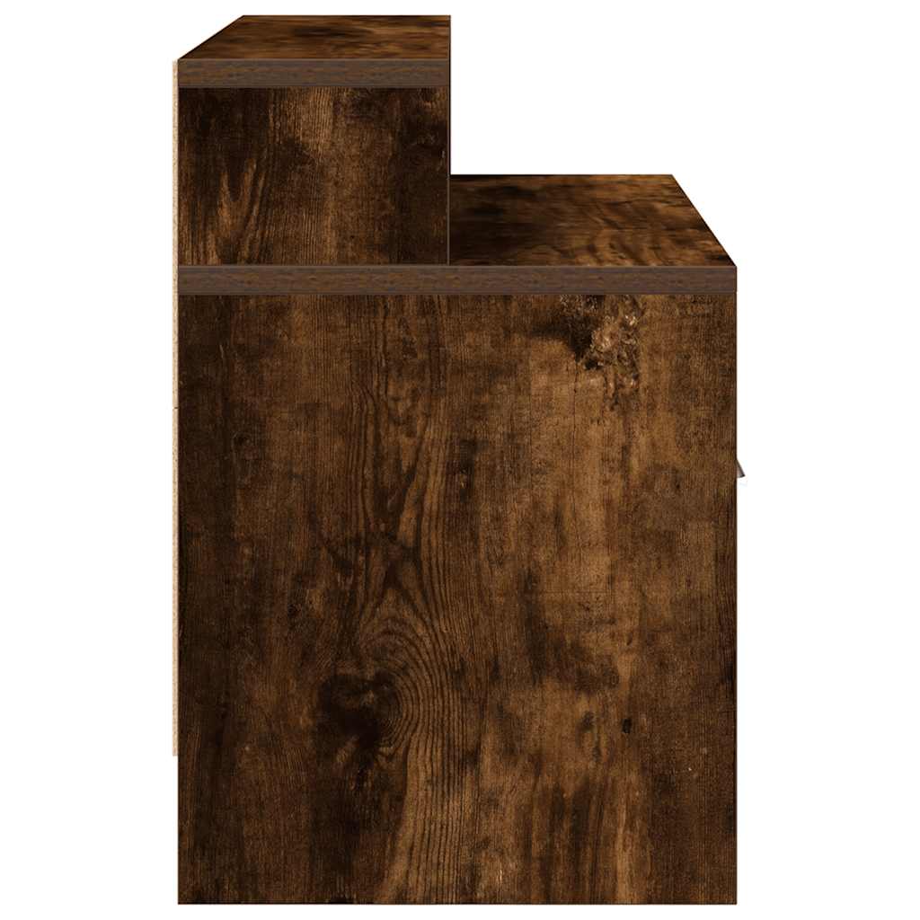 Mesa de cabeceira com gaveta 51x31x47 cm carvalho fumado