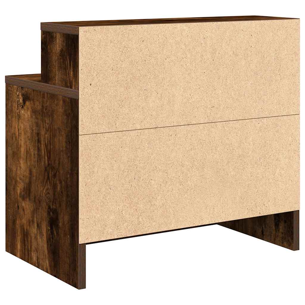 Mesas de cabeceira com gaveta 2 pcs 51x31x47 cm carvalho fumado