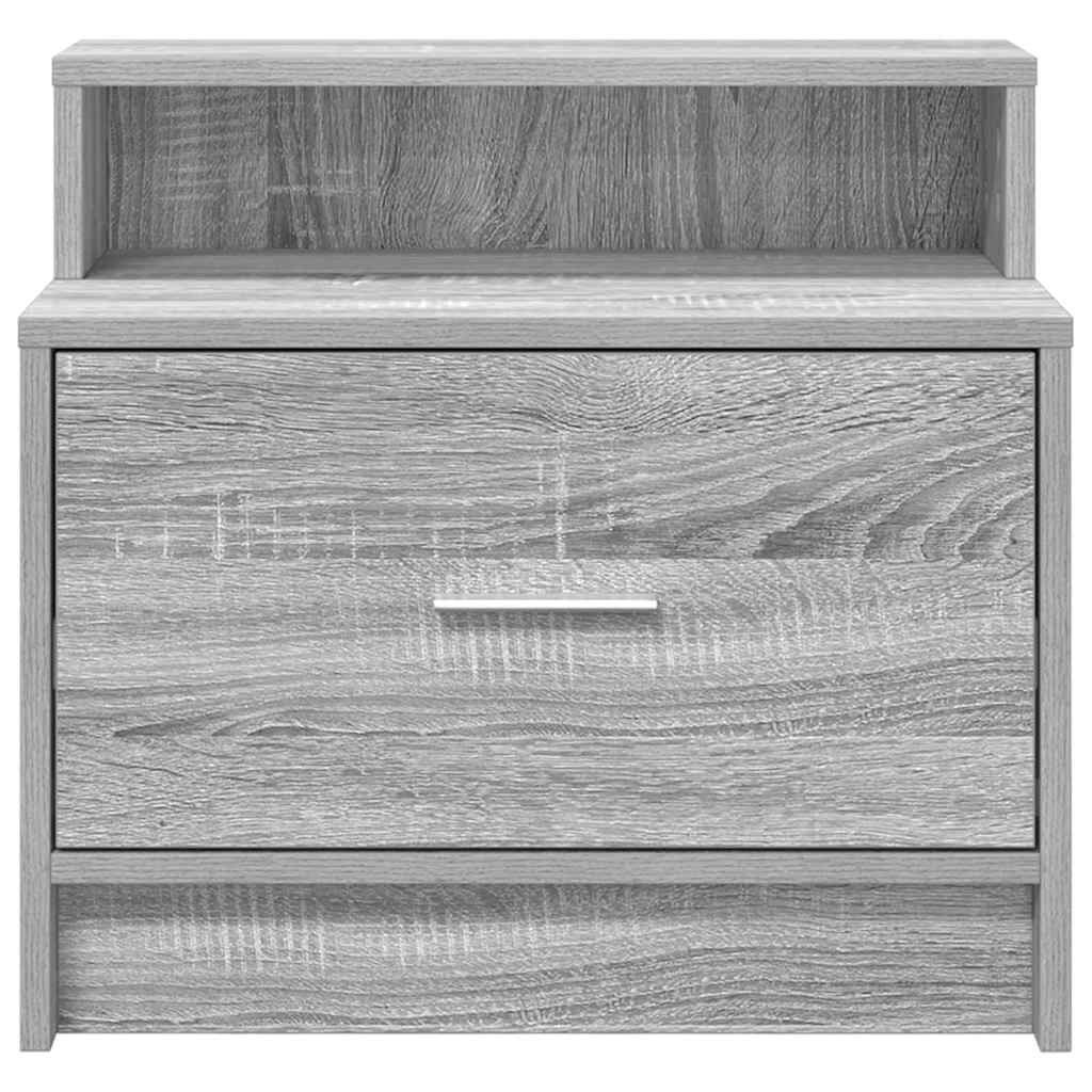 Mesas de cabeceira com gaveta 2 pcs 51x31x47 cm cinzento sonoma
