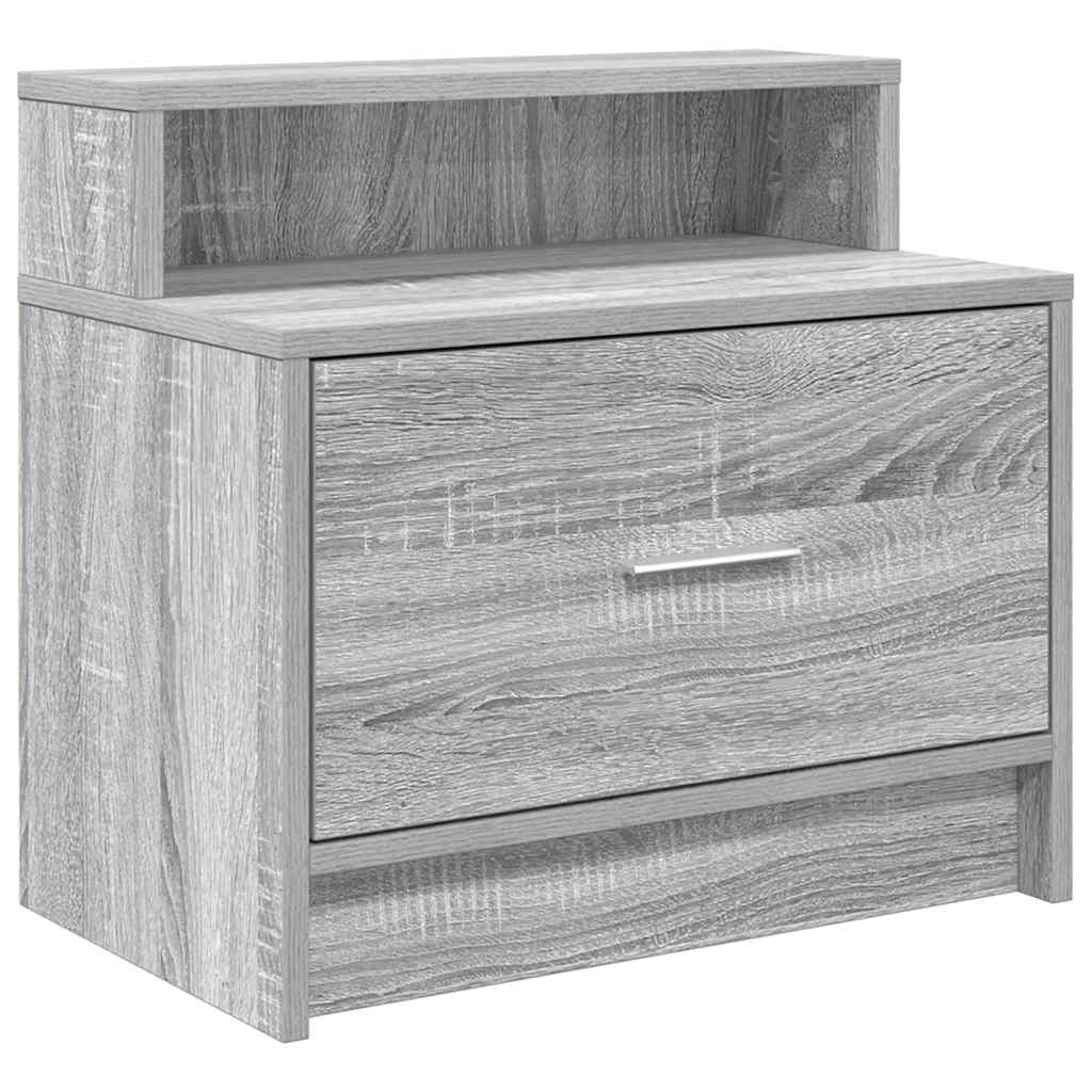 Mesas de cabeceira com gaveta 2 pcs 51x31x47 cm cinzento sonoma