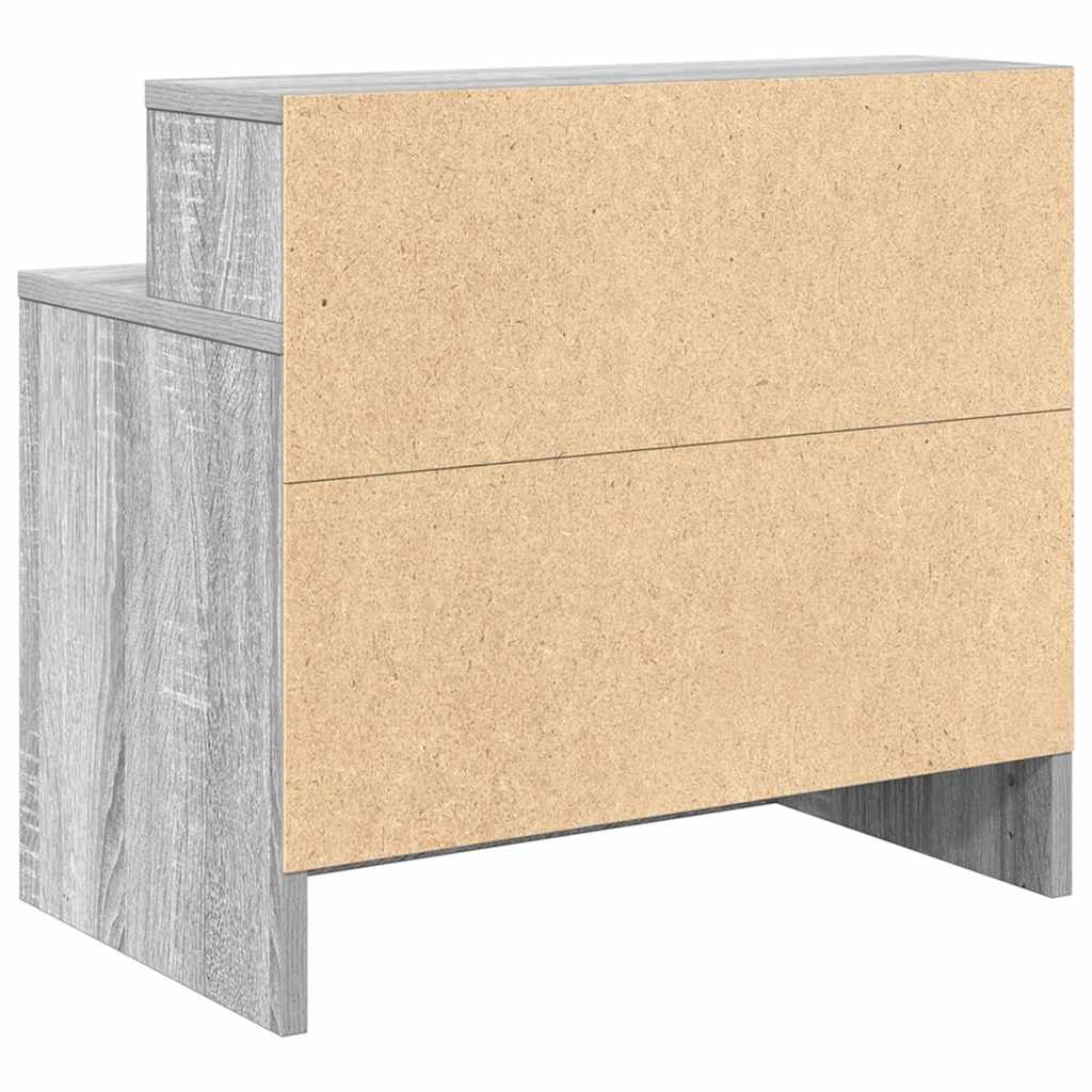 Mesas de cabeceira com gaveta 2 pcs 51x31x47 cm cinzento sonoma