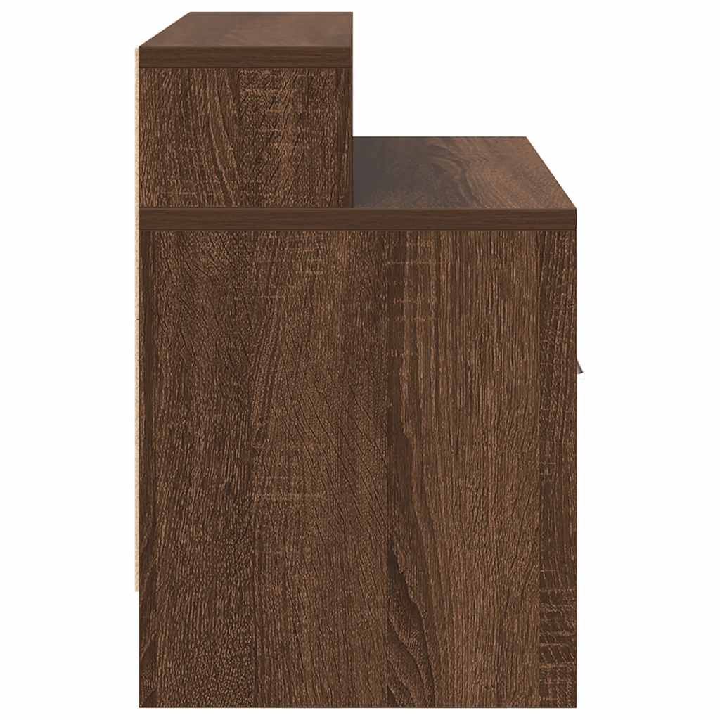 Mesa de cabeceira com gaveta 51x31x47 cm carvalho castanho