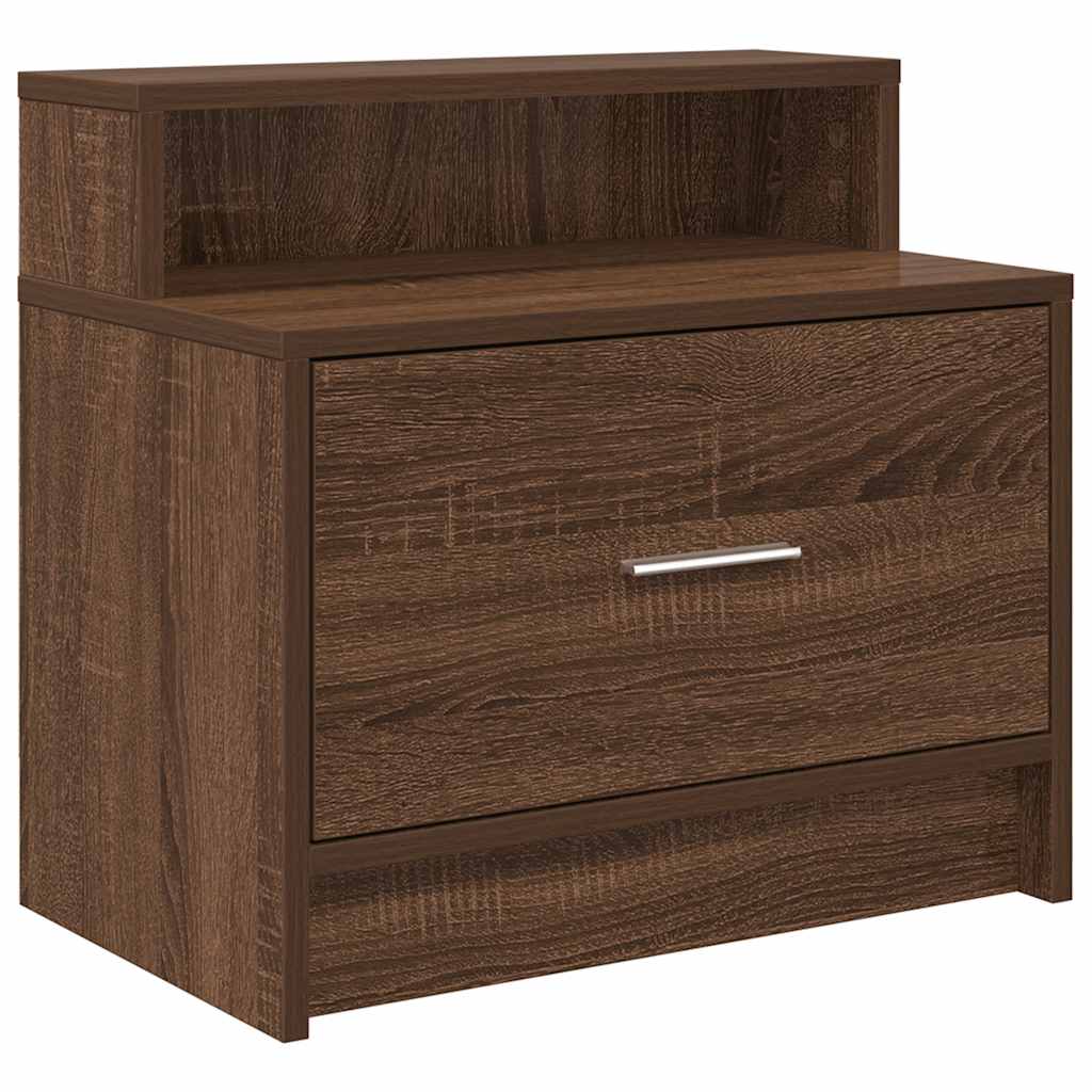 Mesas de cabeceira com gaveta 2pcs 51x31x47cm carvalho castanho