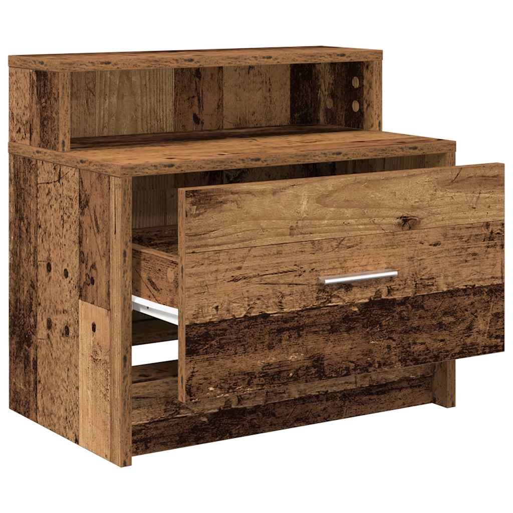 Mesa de cabeceira com gaveta 51x31x47 cm madeira velha