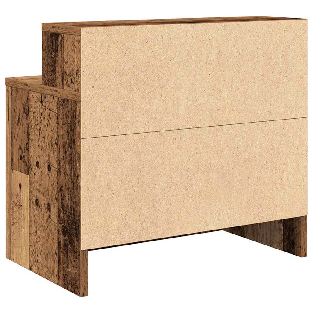 Mesas de cabeceira com gaveta 2 pcs 51x31x47 cm madeira velha