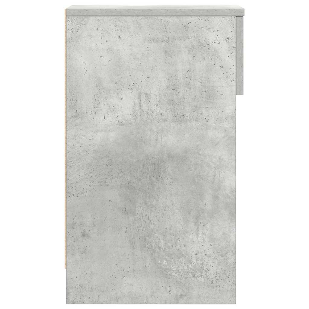 Mesa de cabeceira com gaveta 20x36x60 cm cinzento cimento