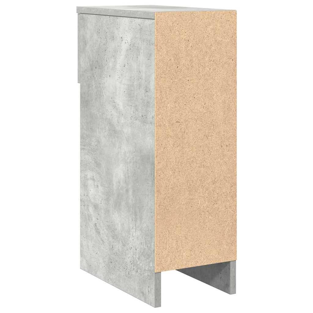 Mesa de cabeceira com gaveta 20x36x60 cm cinzento cimento
