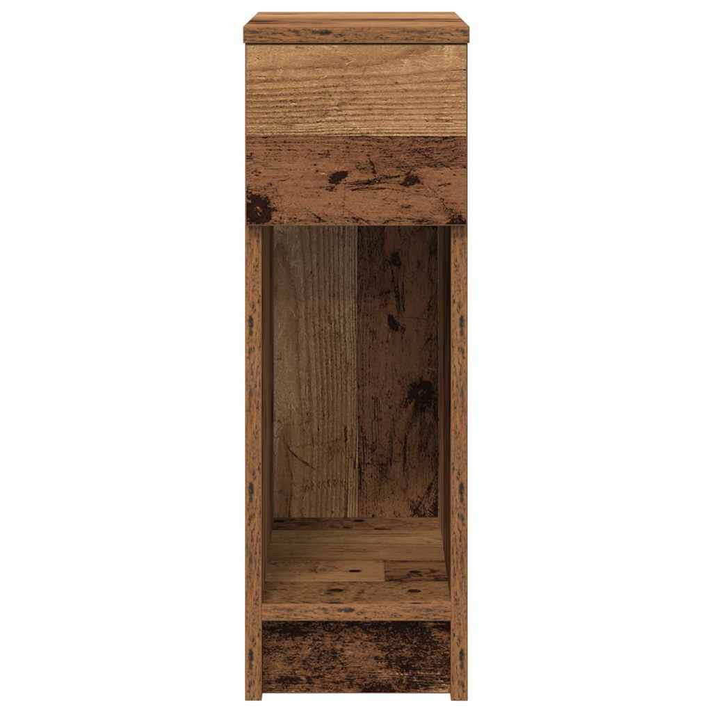 Mesa de cabeceira com gaveta 20x36x60 cm madeira velha