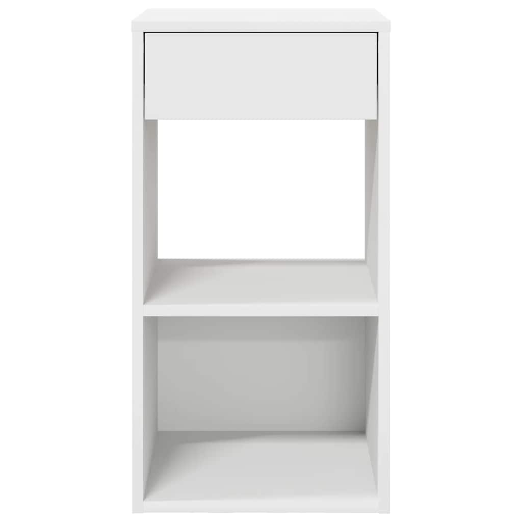 Mesas de cabeceira com gaveta 2 pcs 35x34x66,5 cm branco