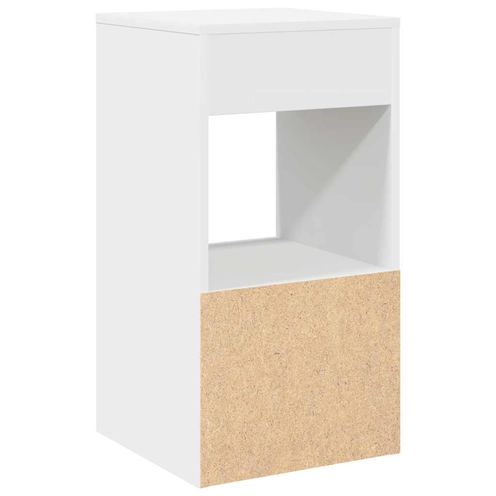 Mesas de cabeceira com gaveta 2 pcs 35x34x66,5 cm branco