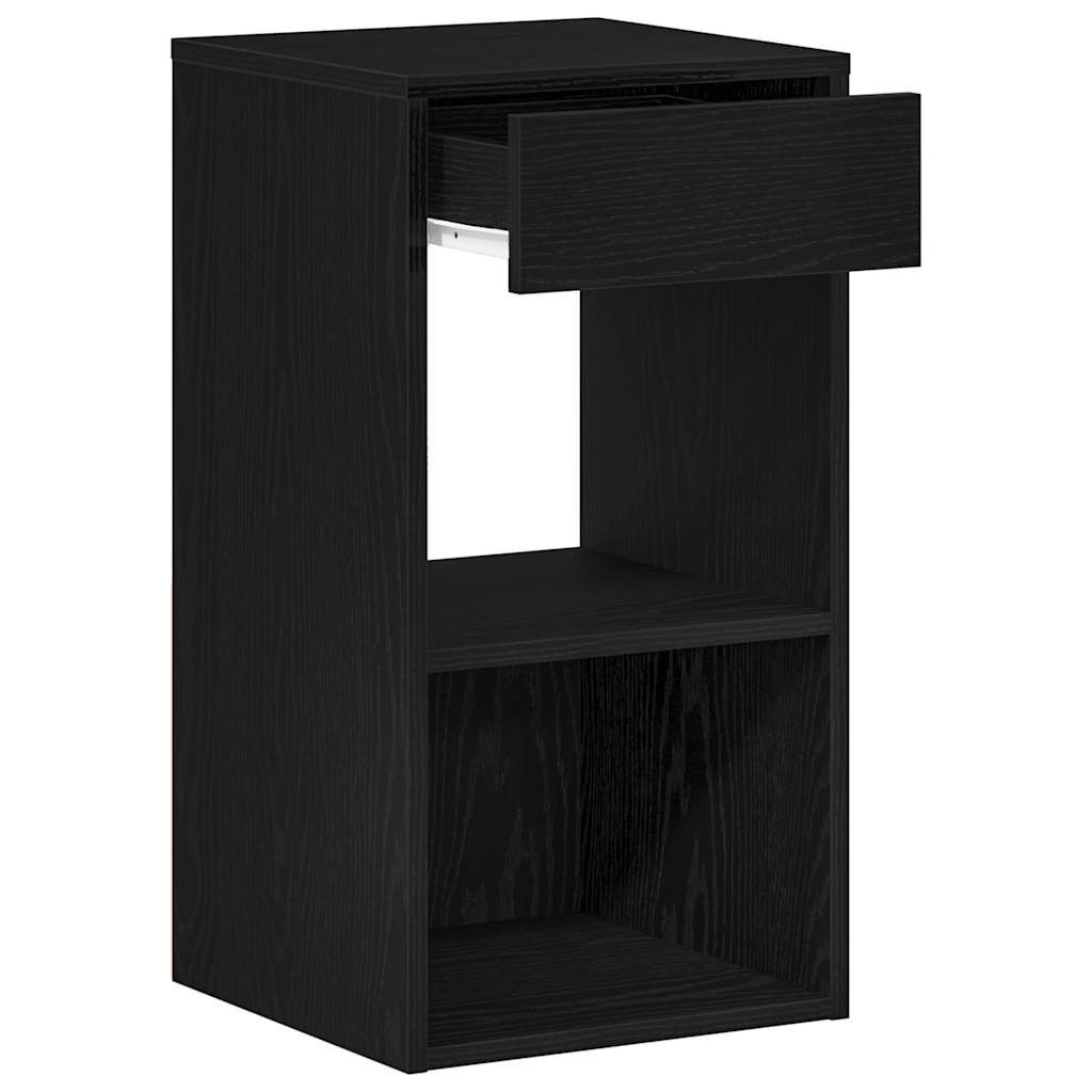 Mesa de cabeceira com gaveta 35x34x66,5 cm carvalho castanho