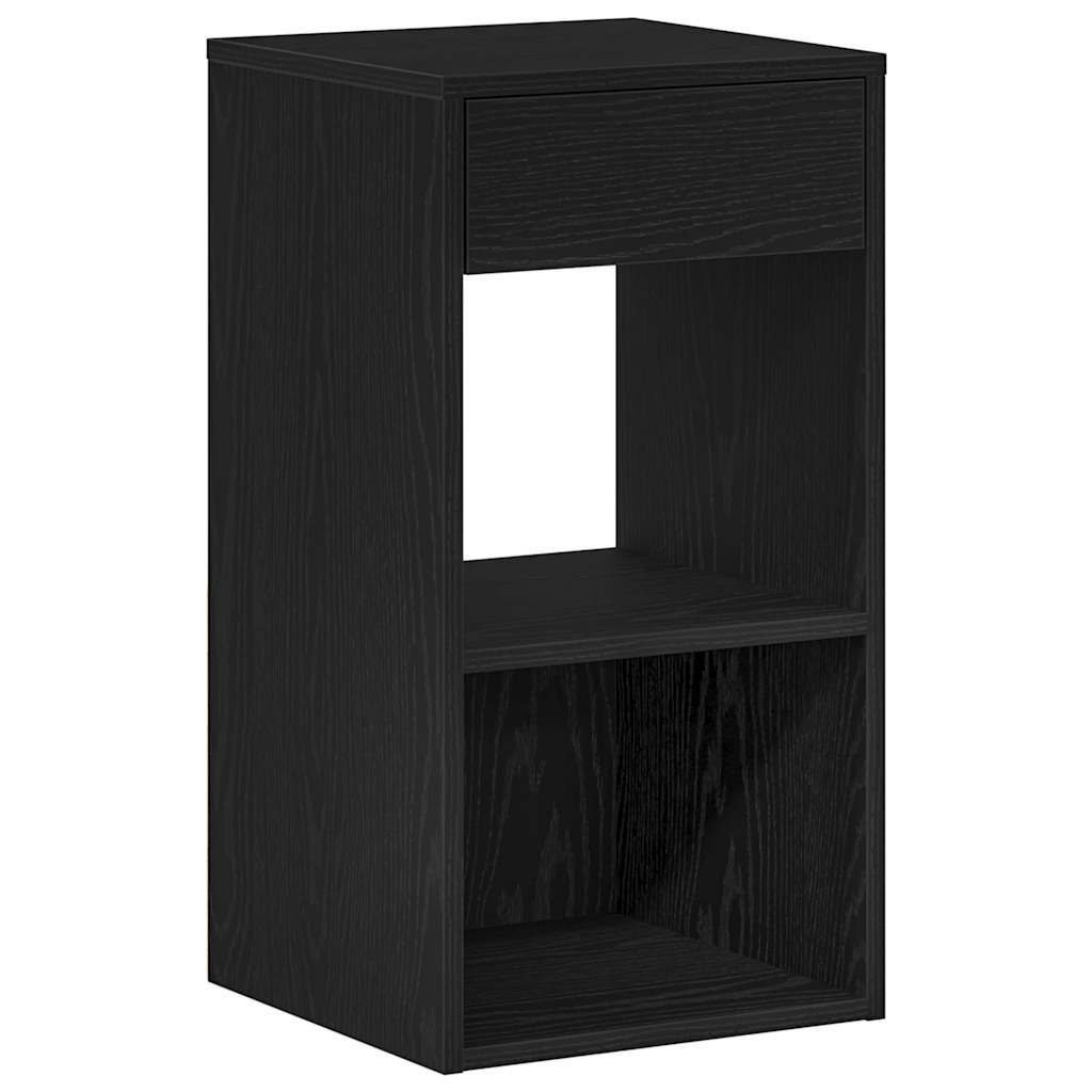 Mesas de cabeceira com gaveta 2 pcs 35x34x66,5cm carvalho preto
