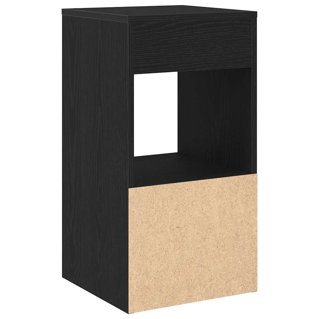 Mesas de cabeceira com gaveta 2 pcs 35x34x66,5cm carvalho preto