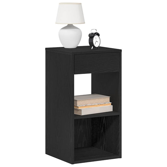 Mesas de cabeceira com gaveta 2 pcs 35x34x66,5cm carvalho preto