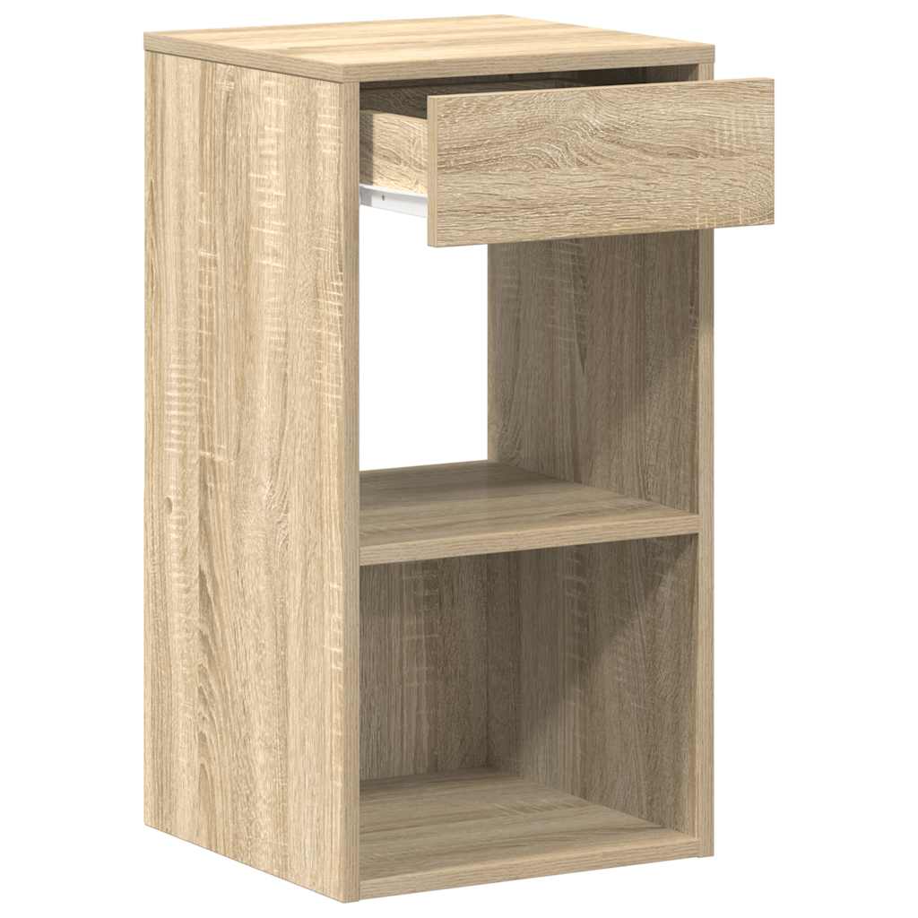 Mesas de cabeceira com gaveta 2pcs 35x34x66,5cm carvalho sonoma