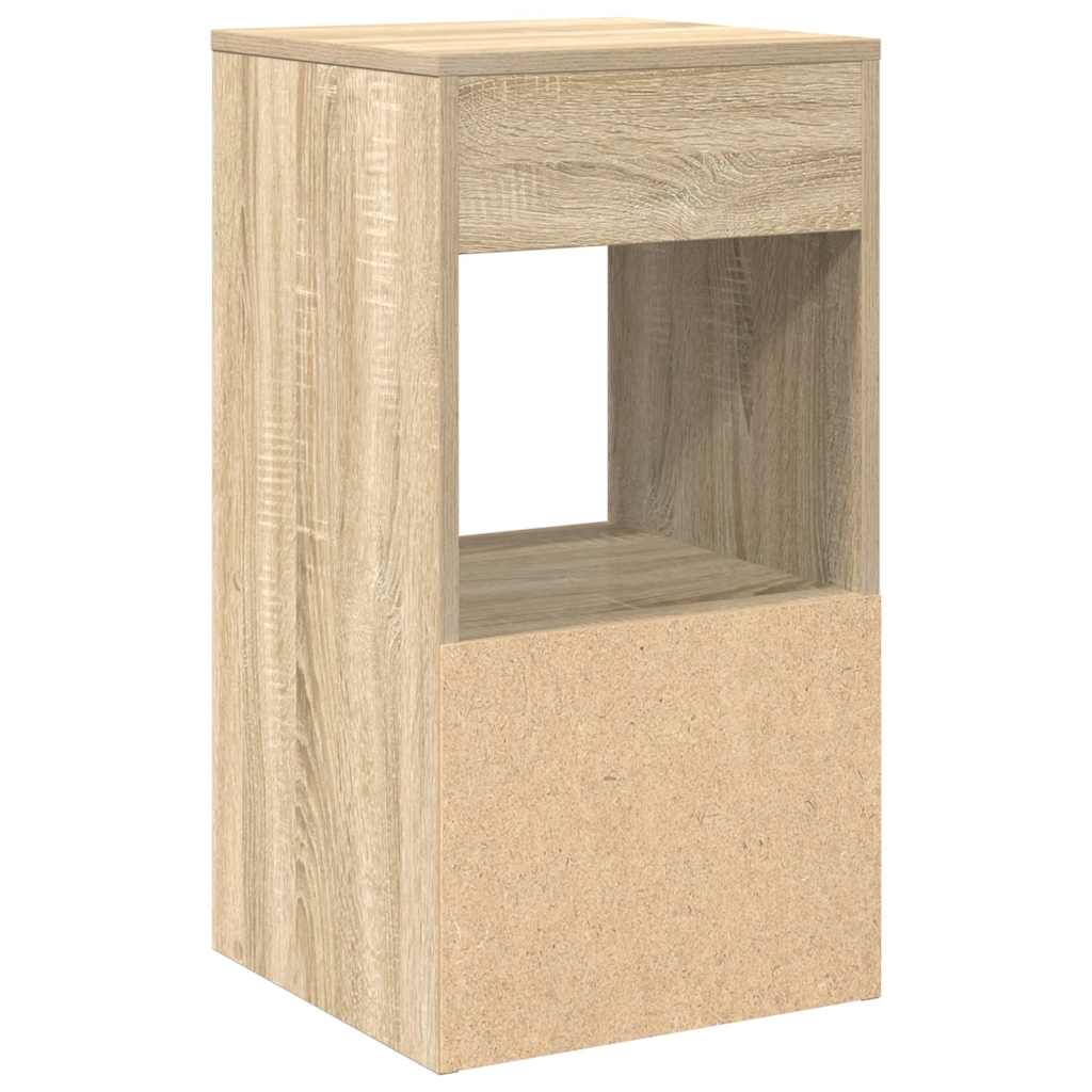 Mesas de cabeceira com gaveta 2pcs 35x34x66,5cm carvalho sonoma