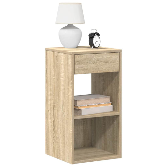 Mesas de cabeceira com gaveta 2pcs 35x34x66,5cm carvalho sonoma