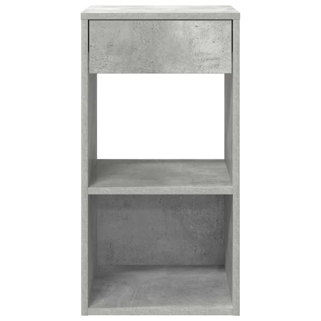Mesas de cabeceira c/ gaveta 2pcs 35x34x66,5cm cinzento cimento
