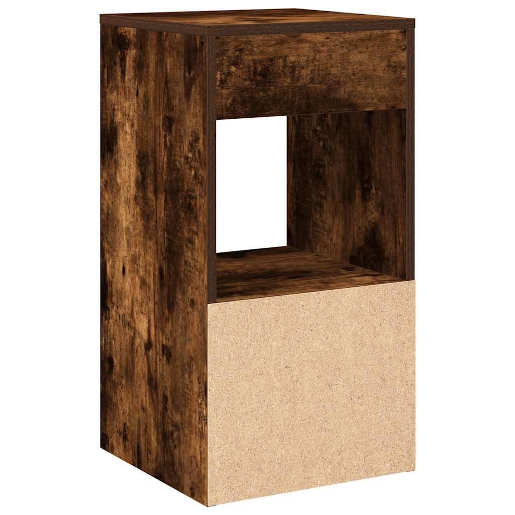 Mesa de cabeceira com gaveta 35x34x66,5 cm carvalho fumado