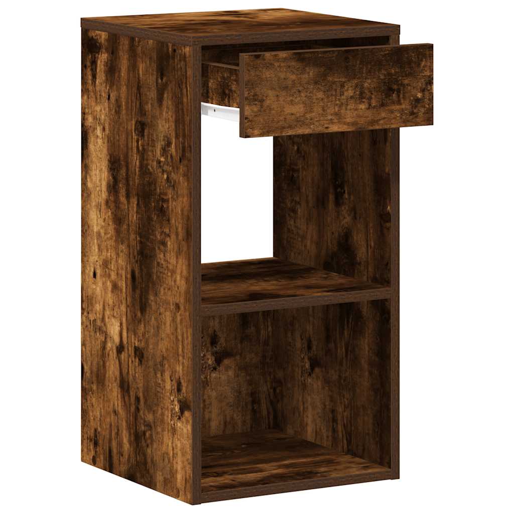 Mesas de cabeceira com gaveta 2pcs 35x34x66,5cm carvalho fumado