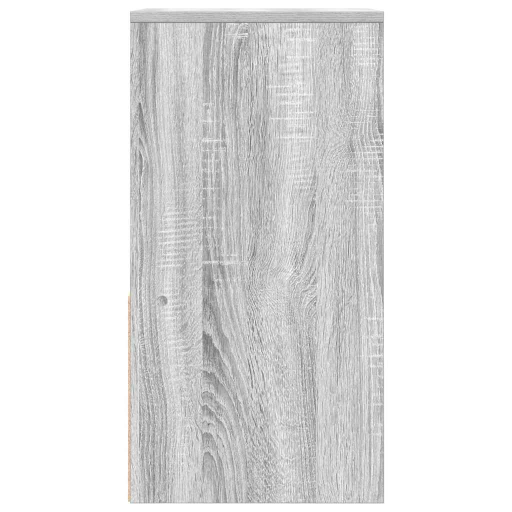 Mesa de cabeceira com gaveta 35x34x66,5 cm cinzento sonoma