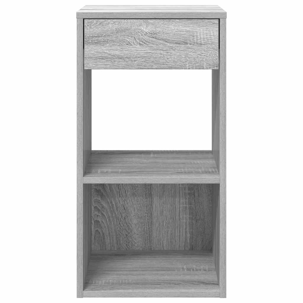 Mesas de cabeceira com gaveta 2pcs 35x34x66,5cm cinzento sonoma