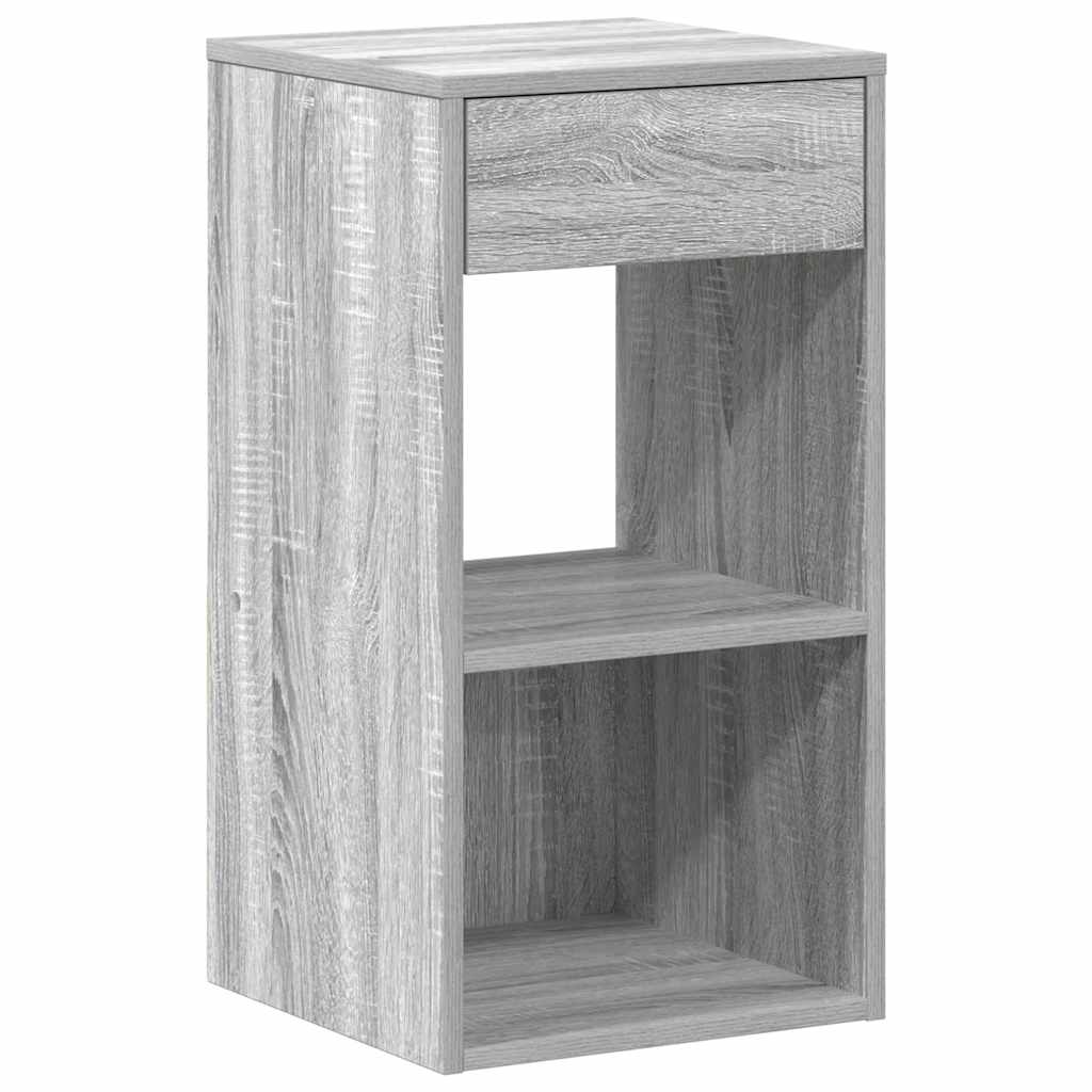 Mesas de cabeceira com gaveta 2pcs 35x34x66,5cm cinzento sonoma