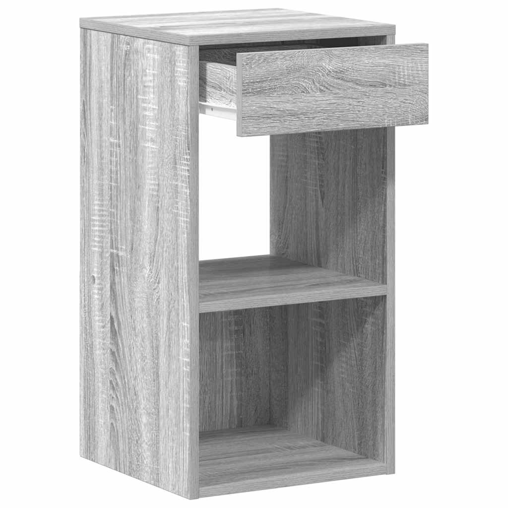 Mesas de cabeceira com gaveta 2pcs 35x34x66,5cm cinzento sonoma