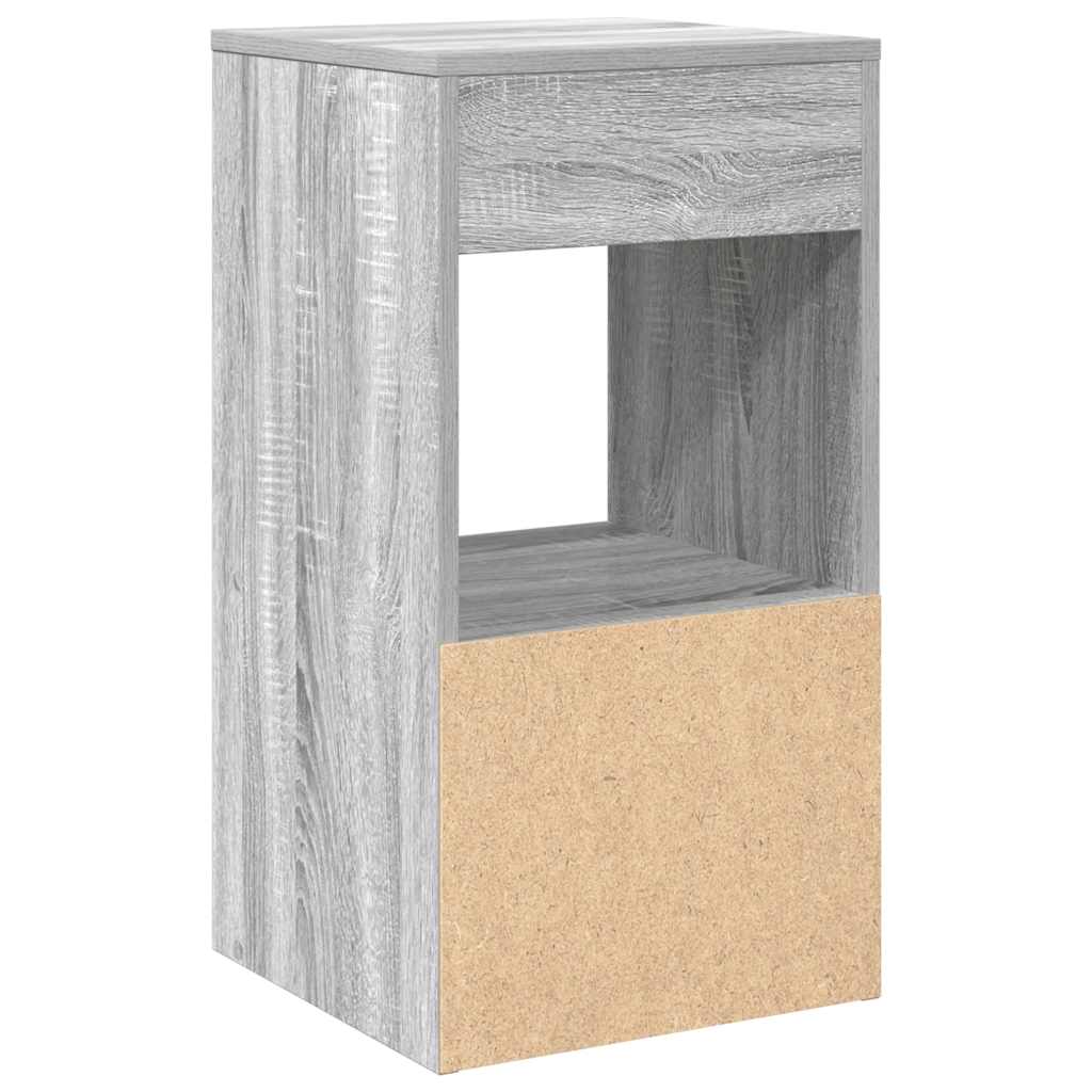 Mesas de cabeceira com gaveta 2pcs 35x34x66,5cm cinzento sonoma