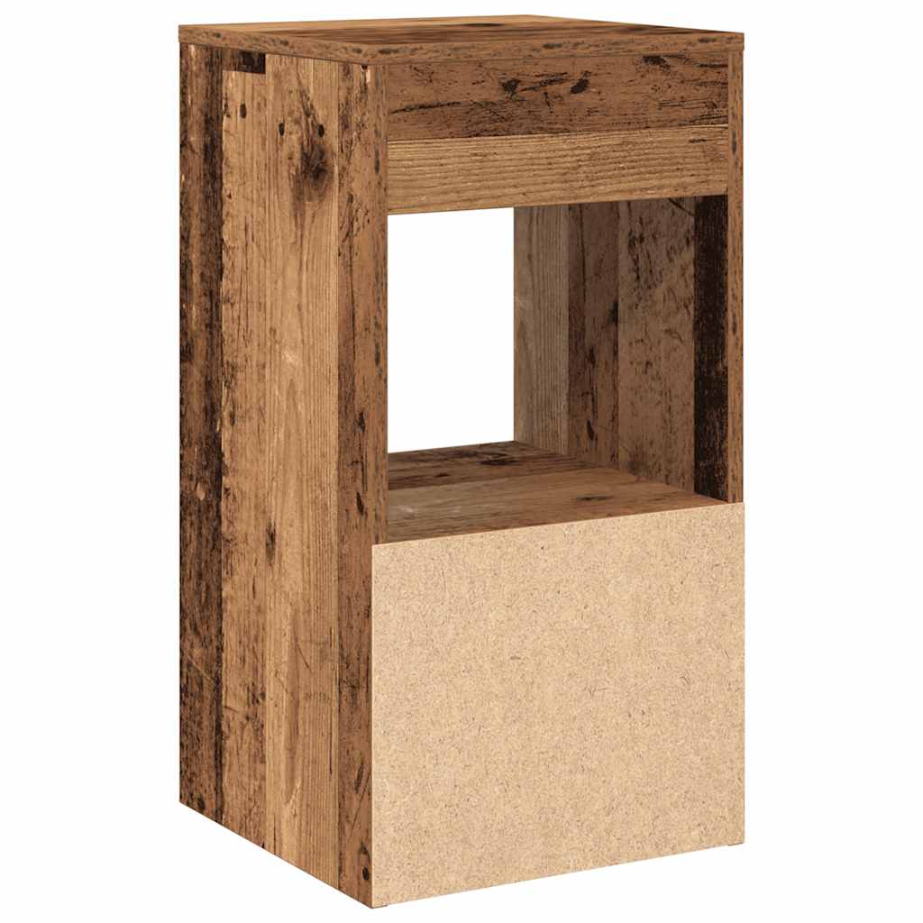 Mesas de cabeceira com gaveta 2 pcs 35x34x66,5 cm madeira velha