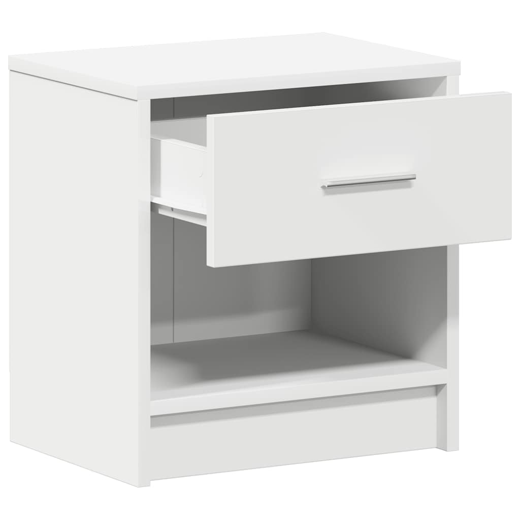 Mesa de cabeceira com gaveta 39x28x41 cm branco