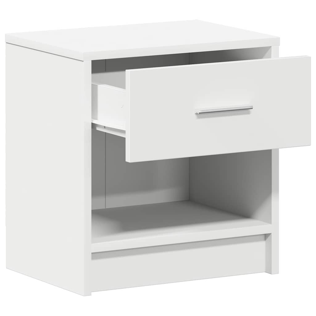 Mesas de cabeceira 2 pcs com gaveta 39x28x41 cm branco