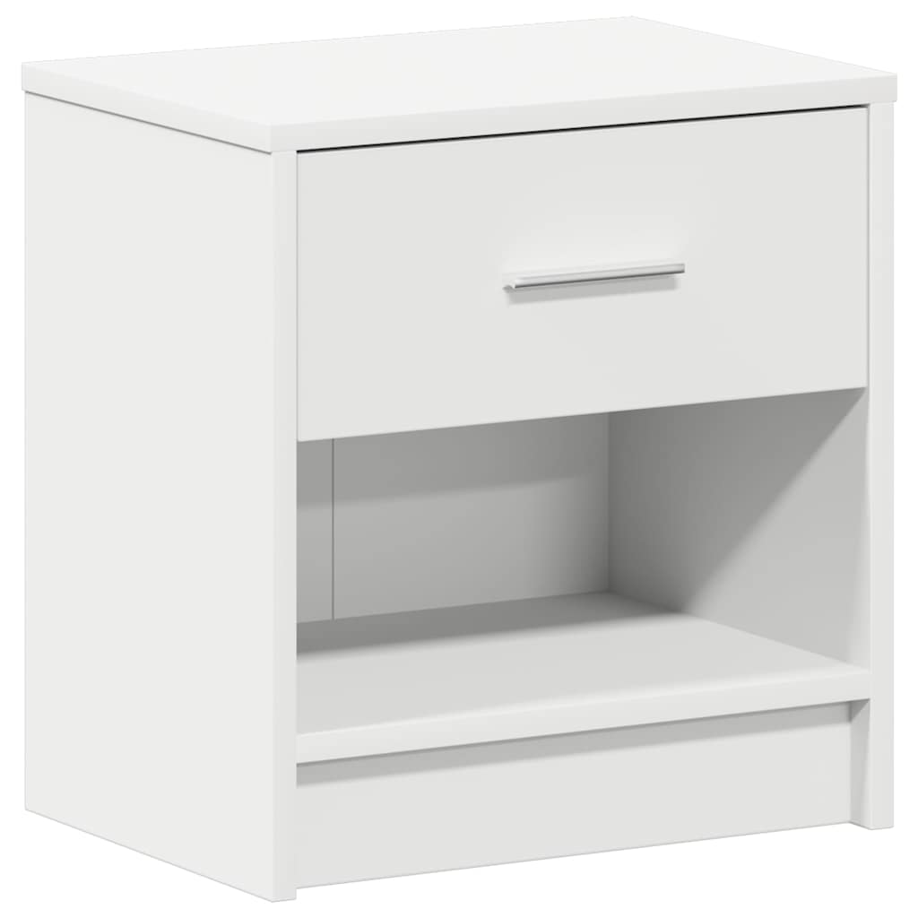 Mesas de cabeceira 2 pcs com gaveta 39x28x41 cm branco