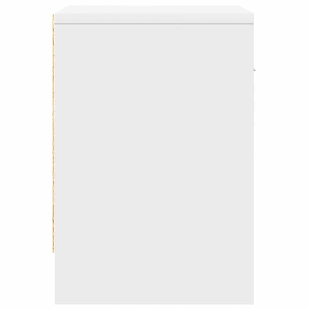 Mesas de cabeceira 2 pcs com gaveta 39x28x41 cm branco
