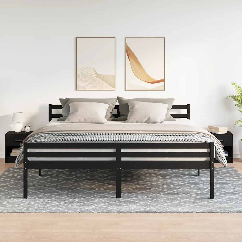 Mesas de cabeceira 2 pcs com gaveta 39x28x41 cm preto