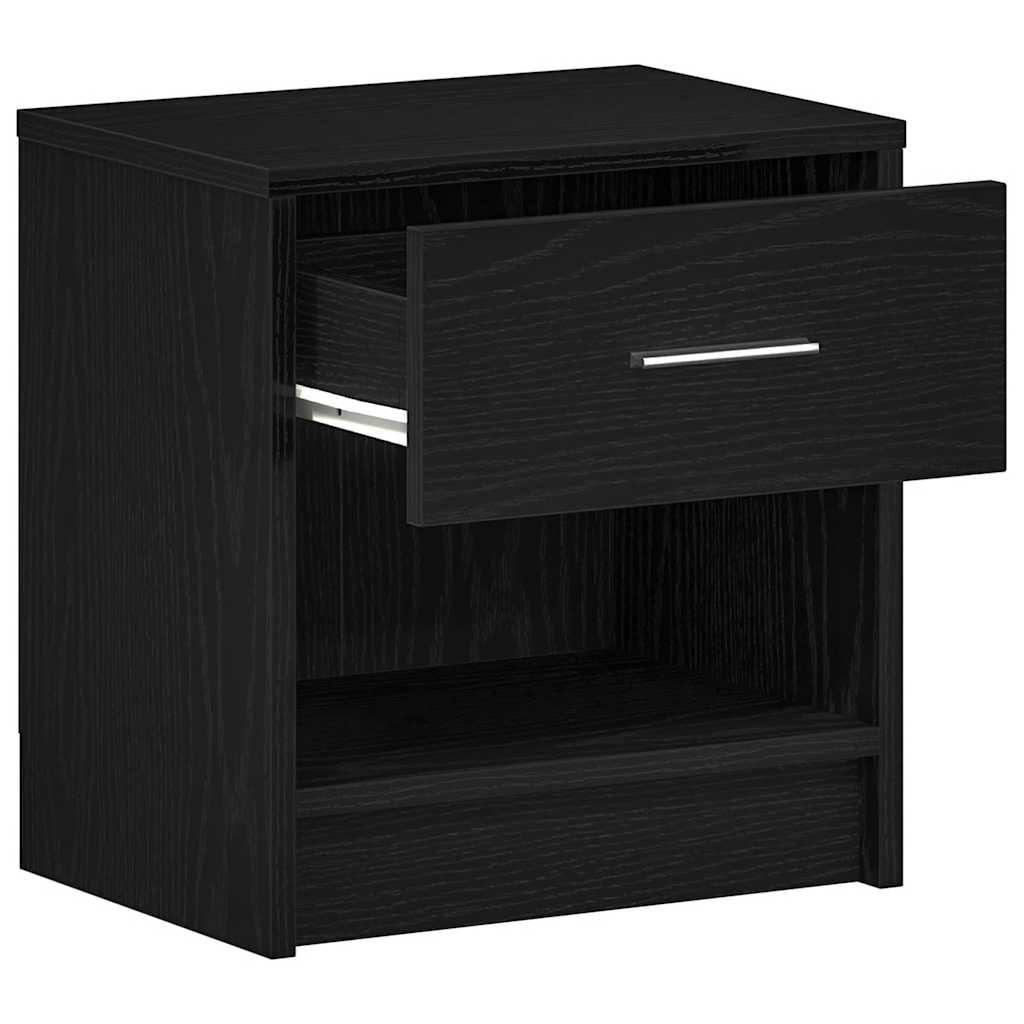 Mesas de cabeceira 2 pcs com gaveta 39x28x41 cm preto