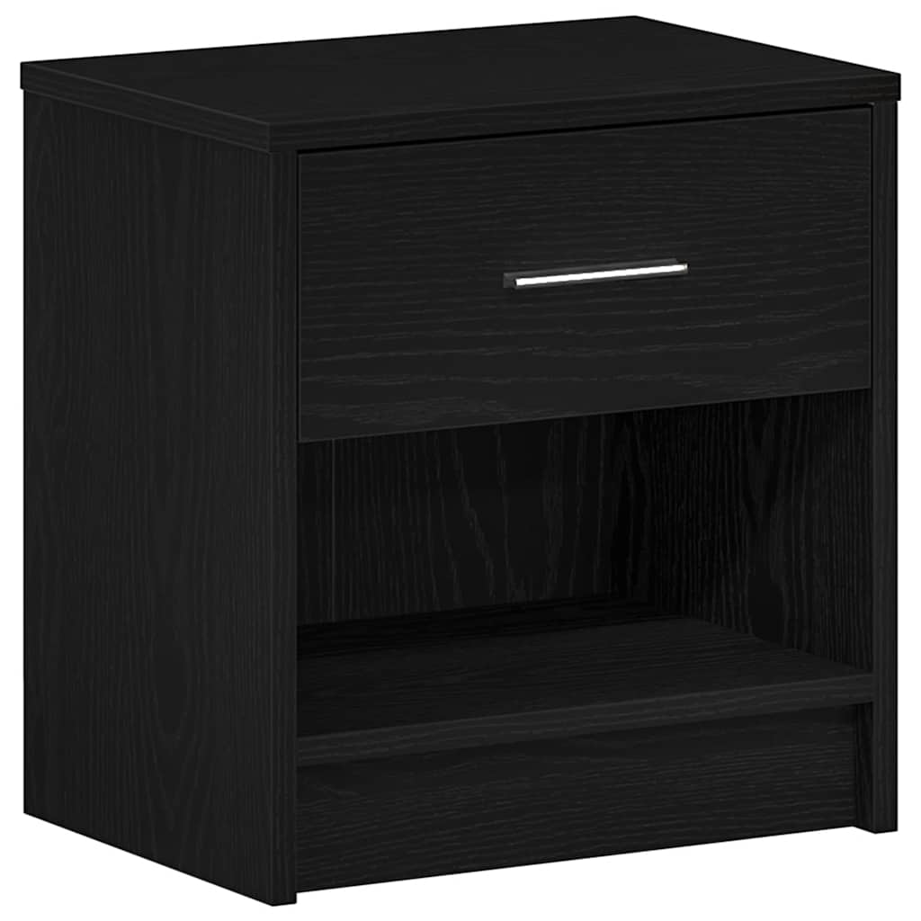 Mesas de cabeceira 2 pcs com gaveta 39x28x41 cm preto