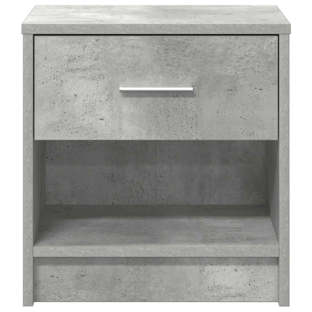 Mesa de cabeceira com gaveta 39x28x41 cm cinzento cimento