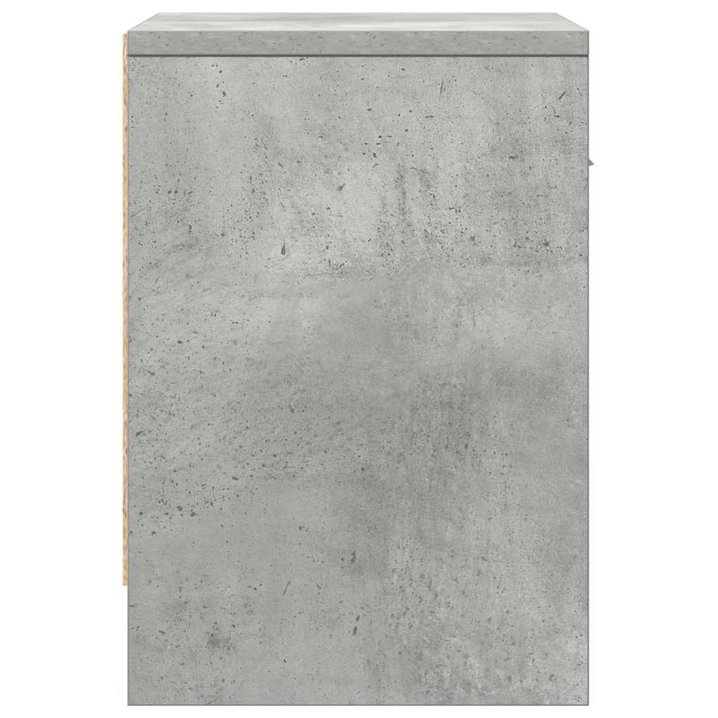 Mesa de cabeceira com gaveta 39x28x41 cm cinzento cimento