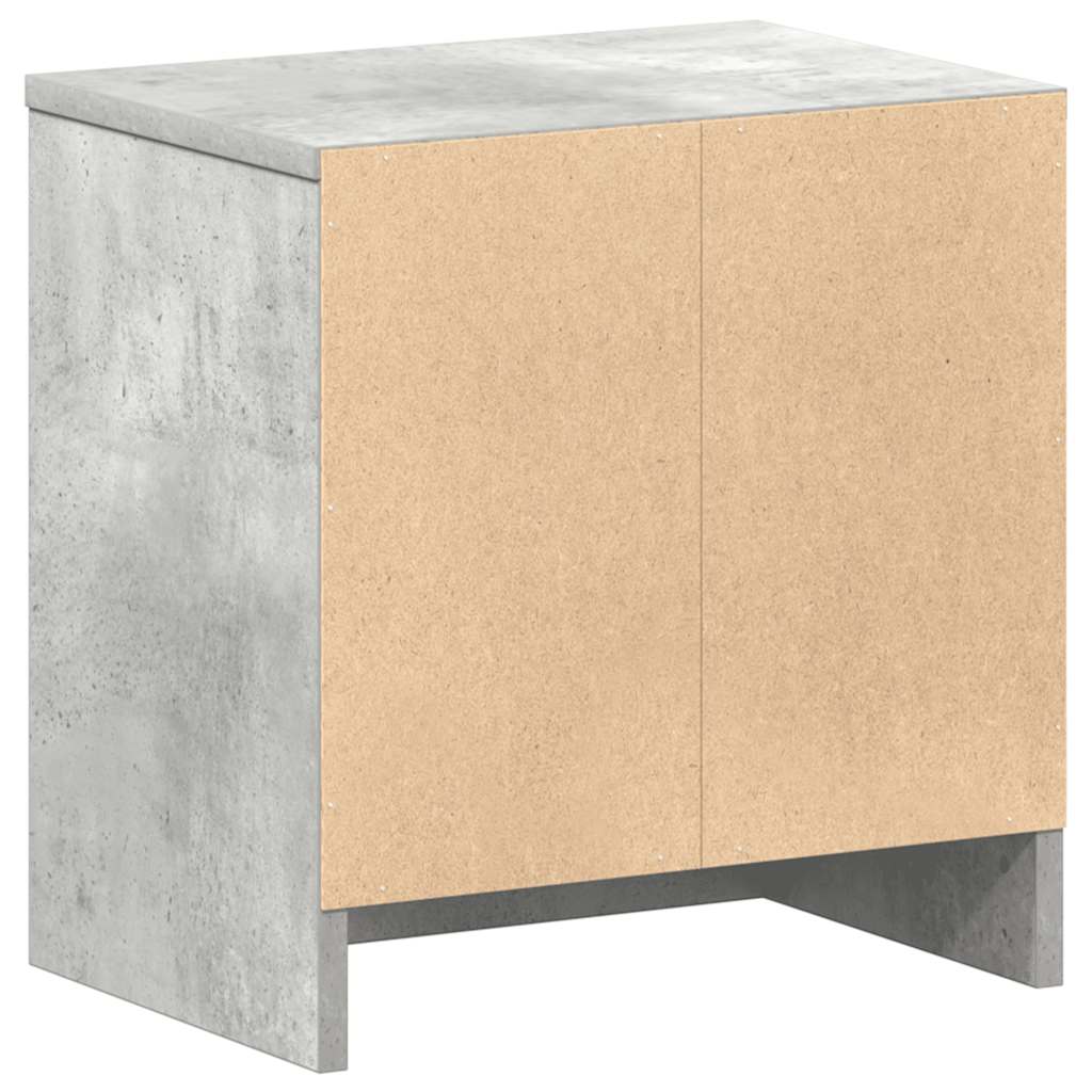 Mesa de cabeceira com gaveta 39x28x41 cm cinzento cimento