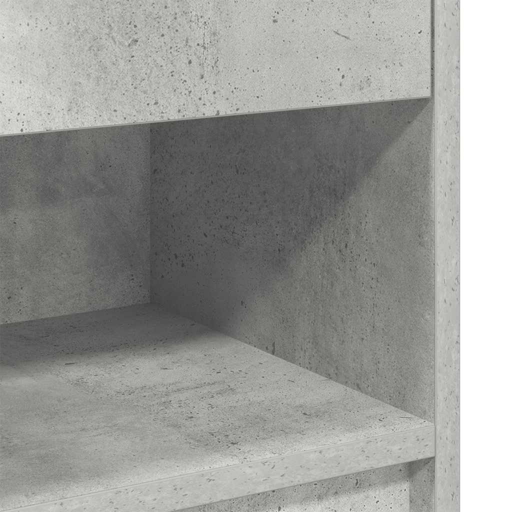Mesa de cabeceira com gaveta 39x28x41 cm cinzento cimento