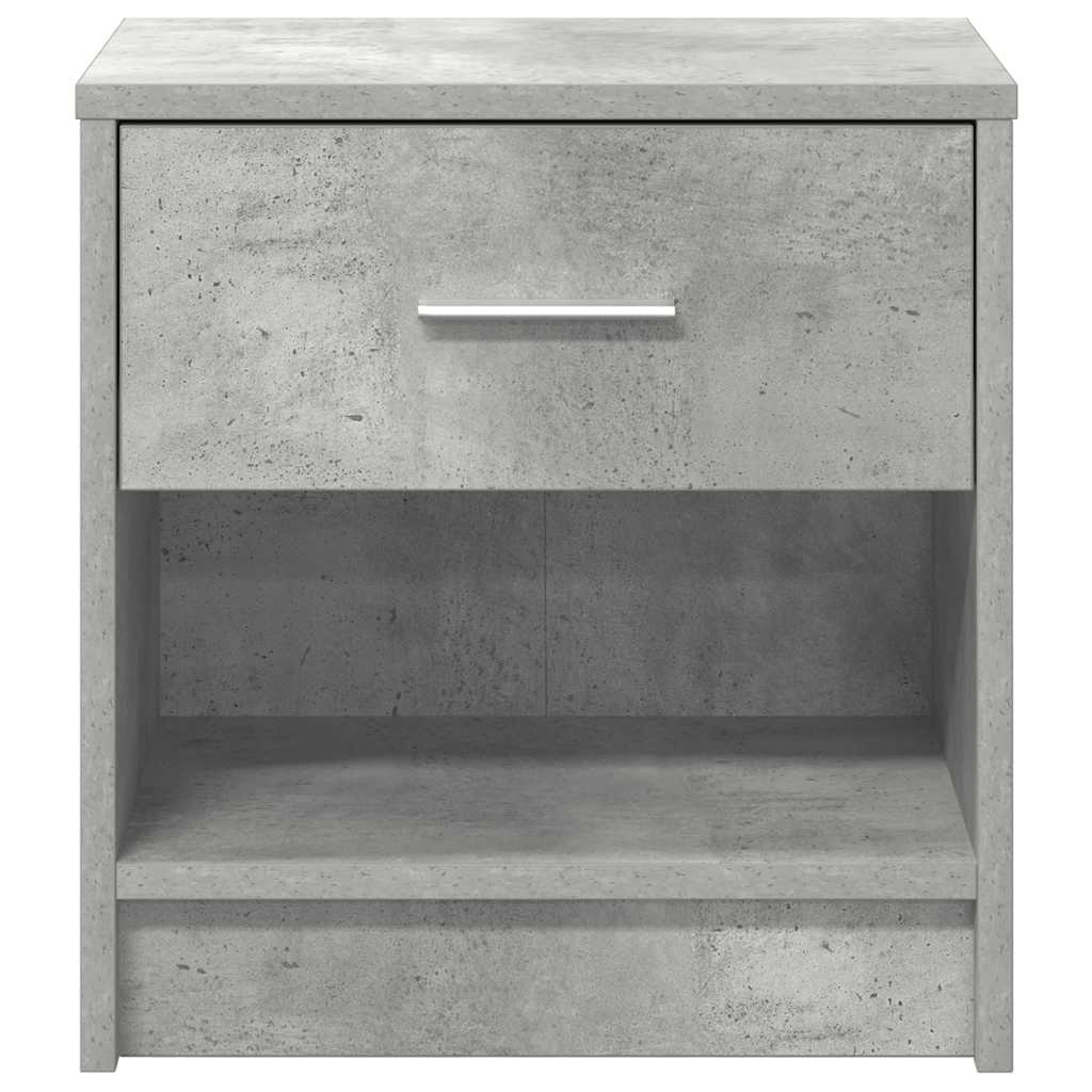 Mesas de cabeceira 2 pcs com gaveta 39x28x41cm cinzento cimento
