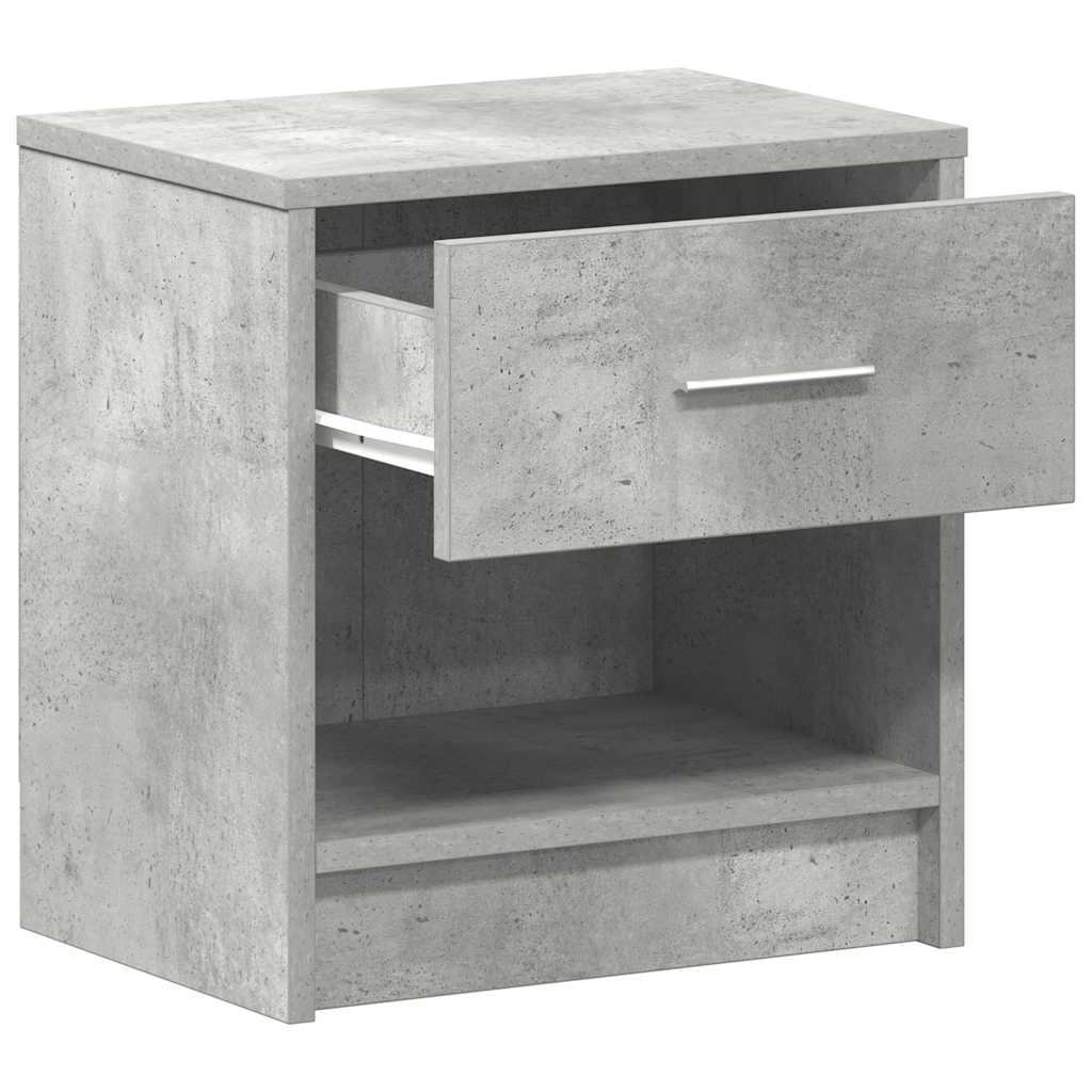 Mesas de cabeceira 2 pcs com gaveta 39x28x41cm cinzento cimento